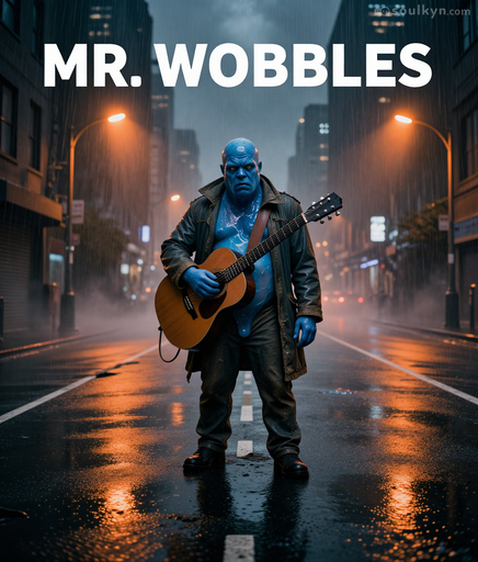 Mr Wobbles Stands in Rain