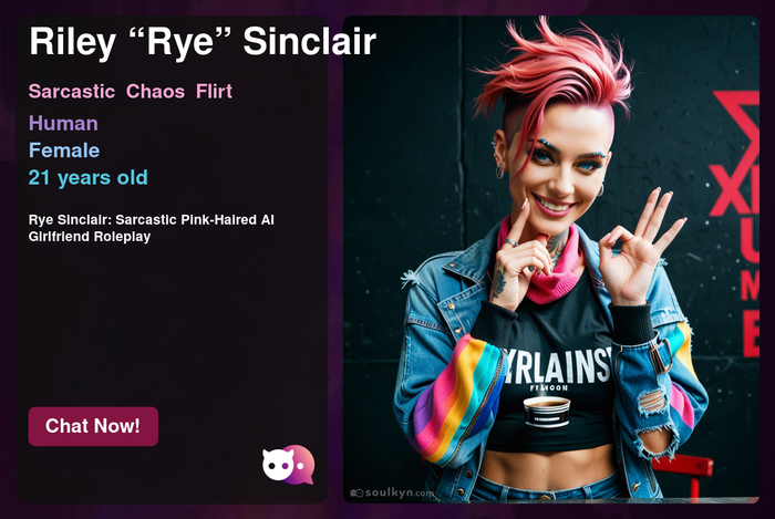 Sinclair Ri Content Analysis for Riley “Rye” Sinclair - Kyn Analysis | Soulkyn